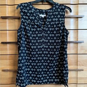 Black and White Blouse